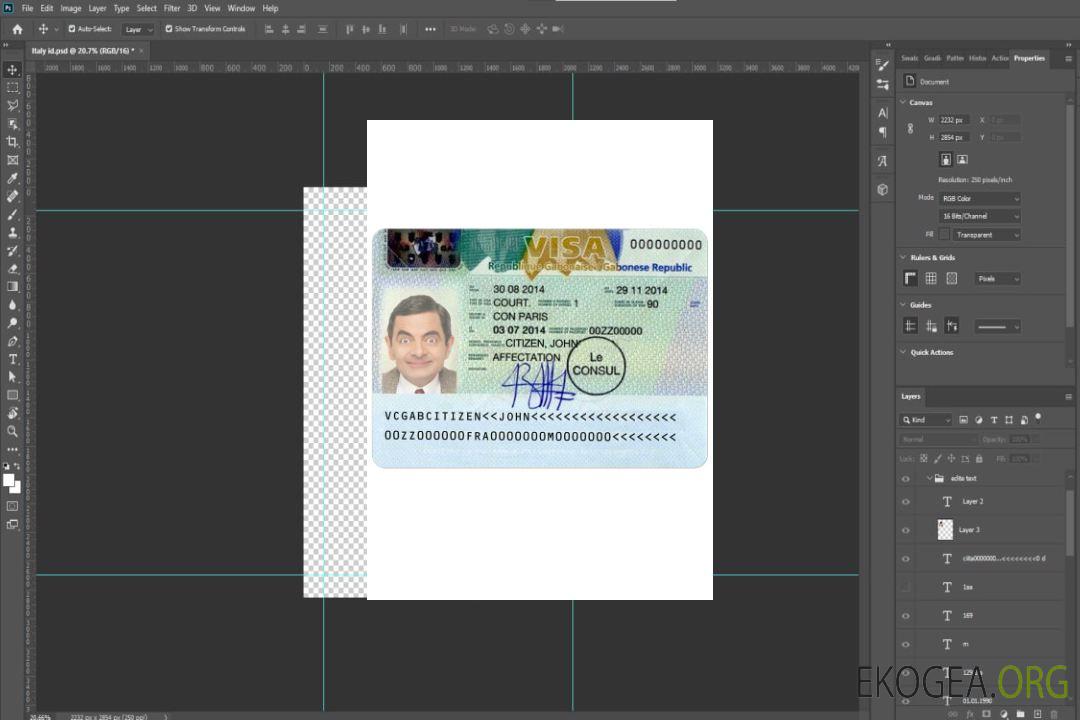 Visa GABON template Visa GABON template